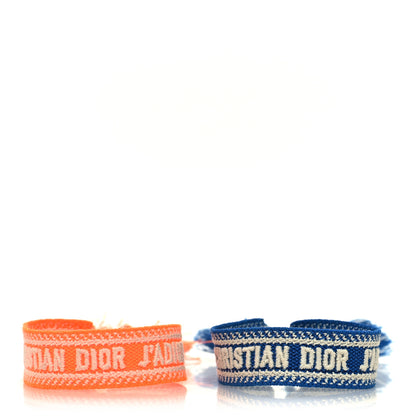 Christian Dior Woven Cotton J'Adior Friendship Bracelet Set 1 of 3