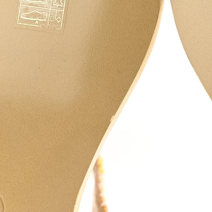 Chanel Tweed CC Sandals 40 Yellow Light Pink 8 of 11