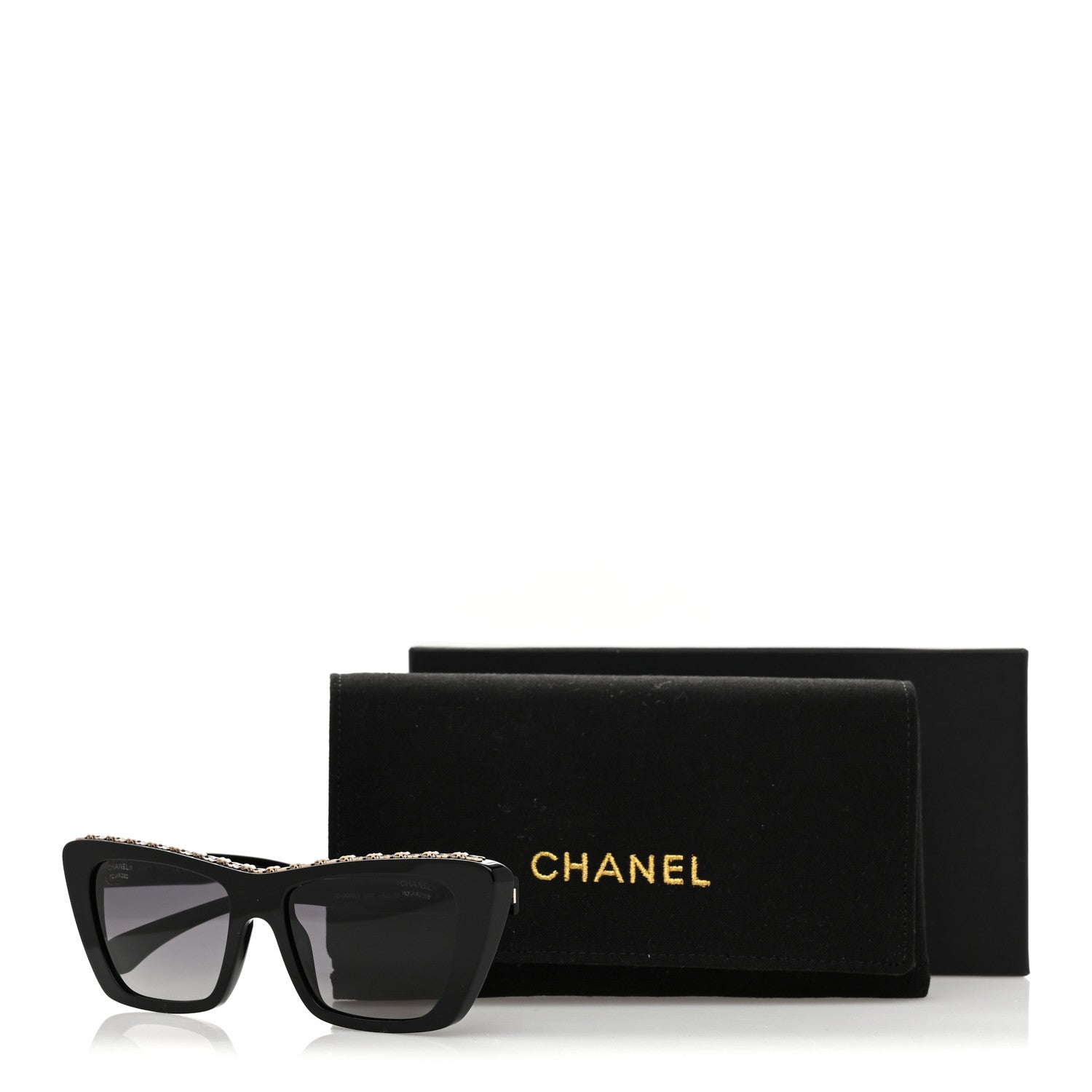 Chanel Acetate Butterfly Sunglasses 5540 Black 8 of 8