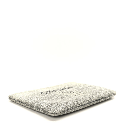 Chanel Canvas Medium Deauville Cosmetic Pouch Grey 4 of 8