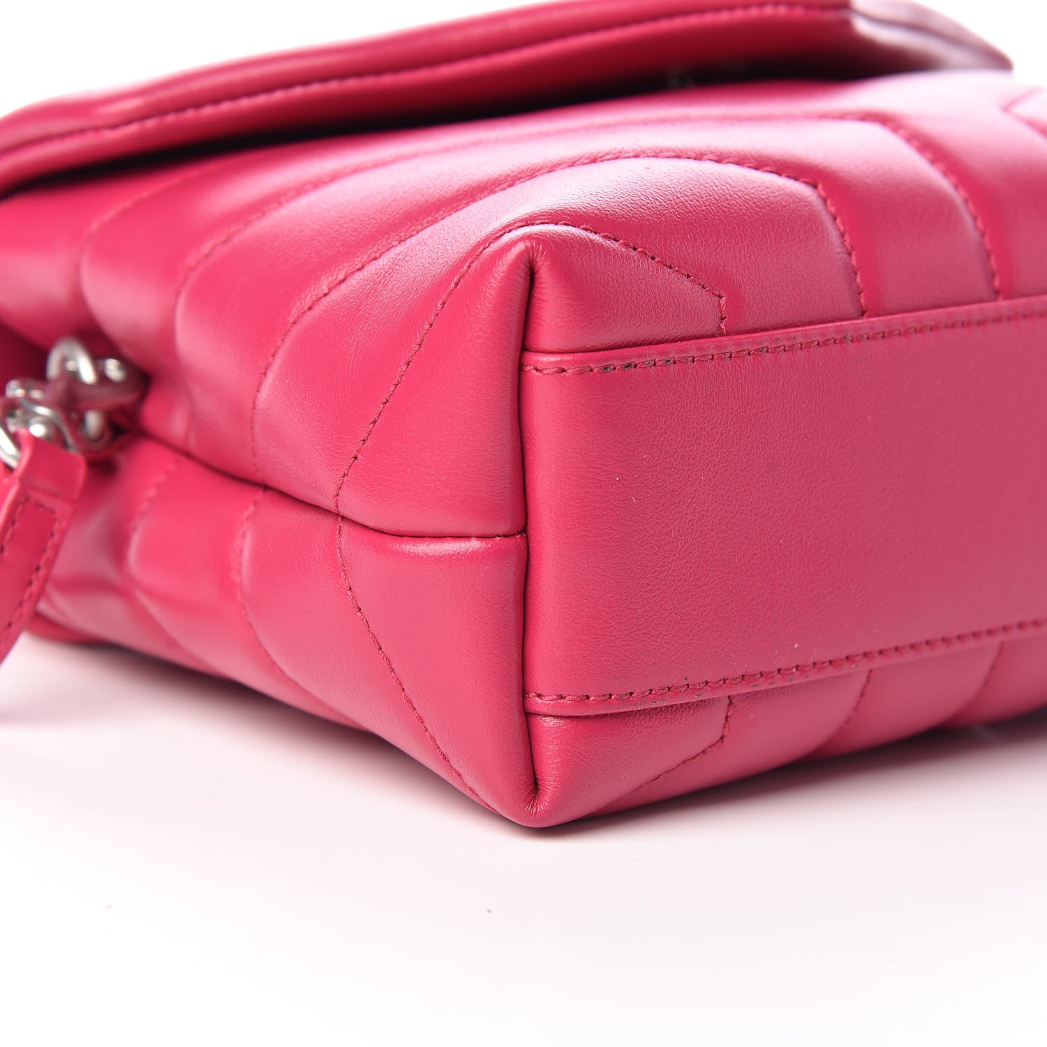 Saint Laurent Calfskin Y Quilted Monogram Toy Loulou Crossbody Bag Freesia 9 of 10