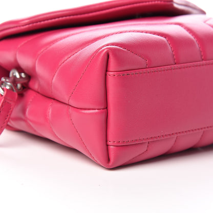Saint Laurent Calfskin Y Quilted Monogram Toy Loulou Crossbody Bag Freesia 9 of 10