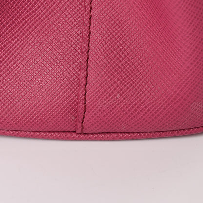 Prada Saffiano Lux Small Galleria Double Zip Tote Fuxia 11 of 14