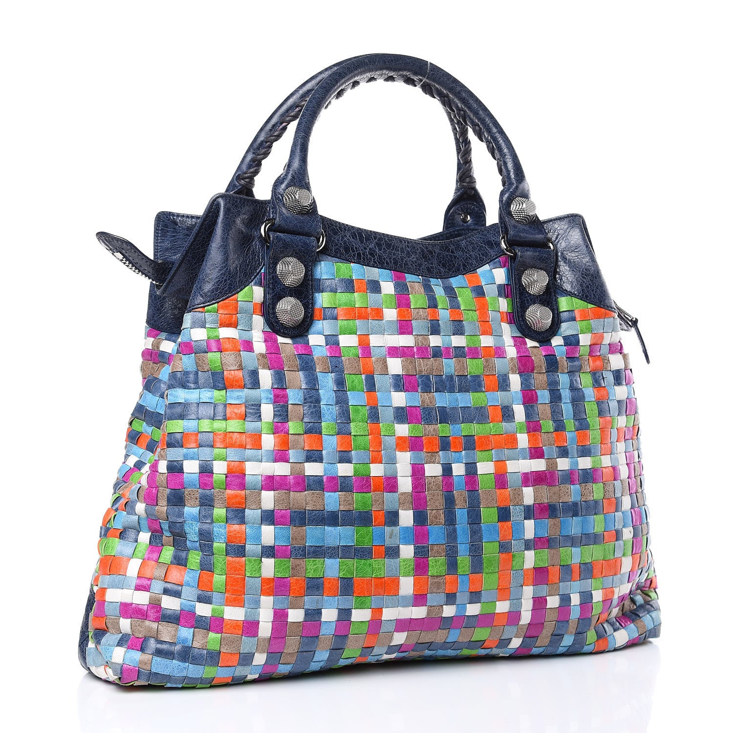 Balenciaga Agneau Lattice Woven Giant 21 Brief Multicolor Officier 3 of 11