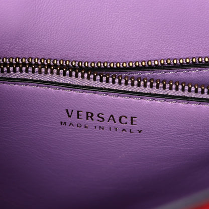 Versace Calfskin Medium La Medusa Top Handle Handbag Red 6 of 15