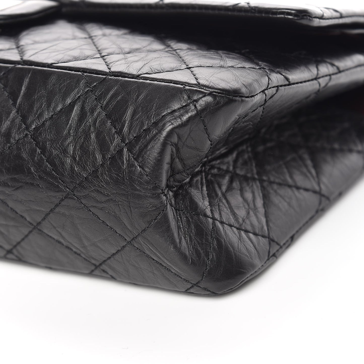 Aged Calfskin Quilted 2.55 Reissue 226 Flap Black