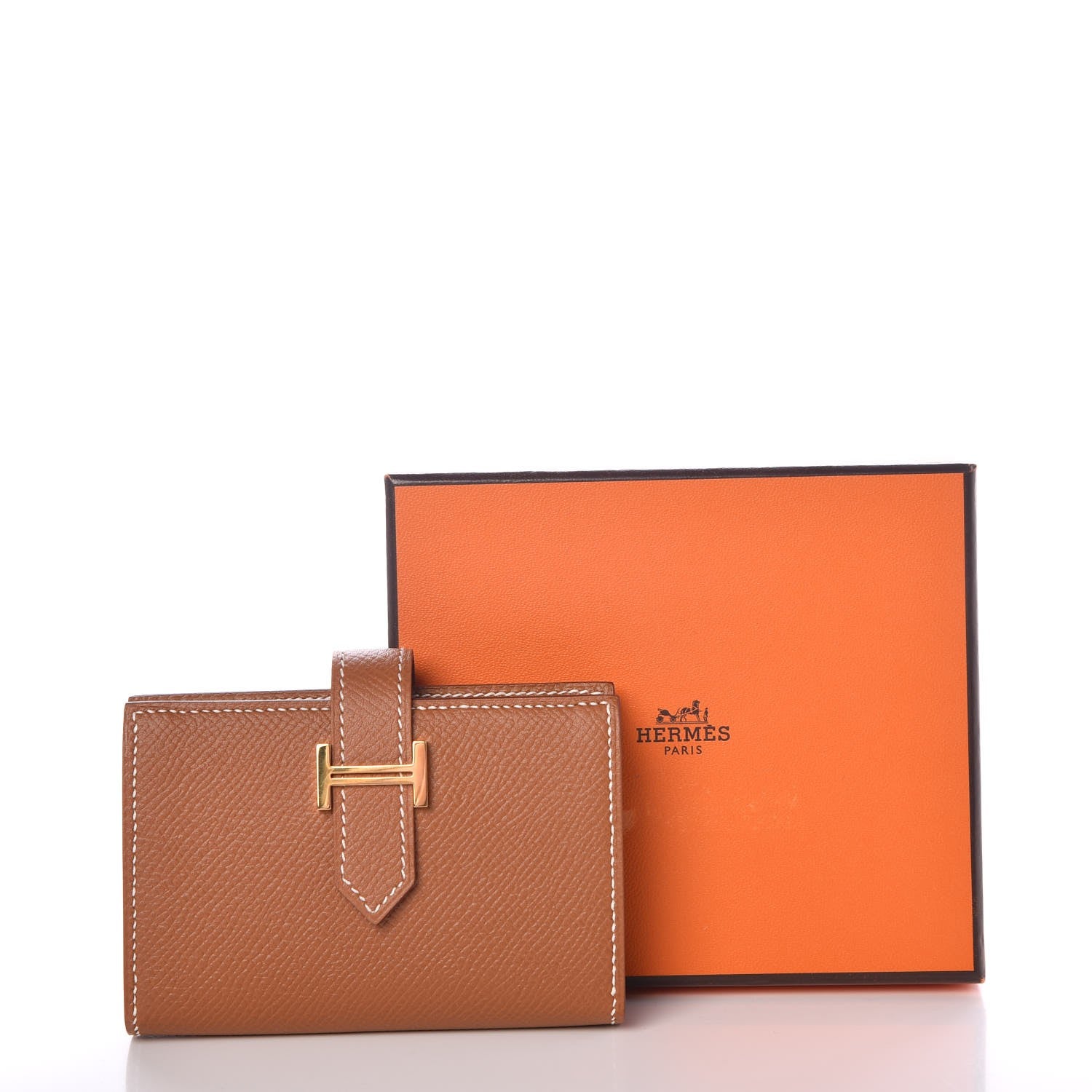 Hermes Epsom Mini Bearn Wallet Gold 8 of 8