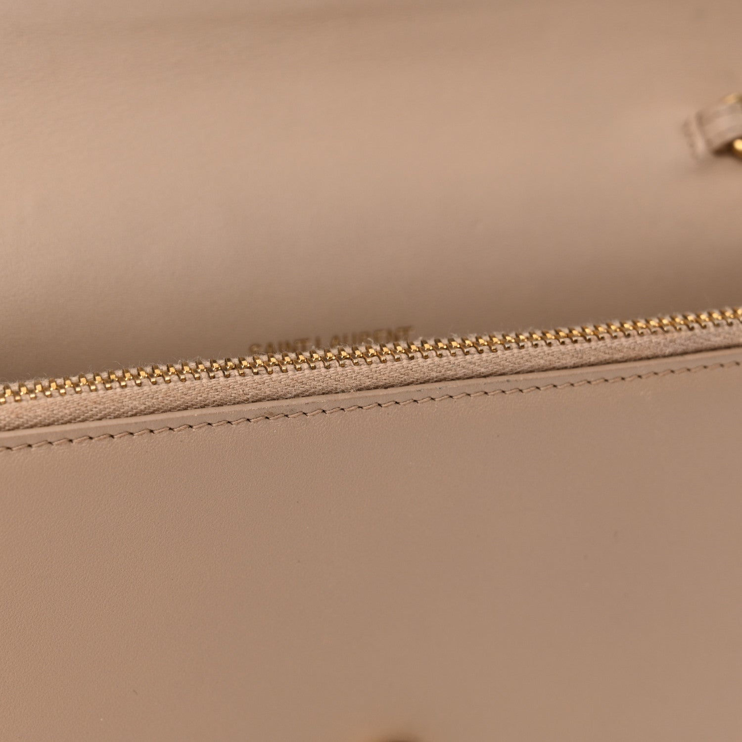 Saint Laurent Smooth Calfskin Classic Monogram Kate Tassel Chain Wallet Nude Powder 12 of 13