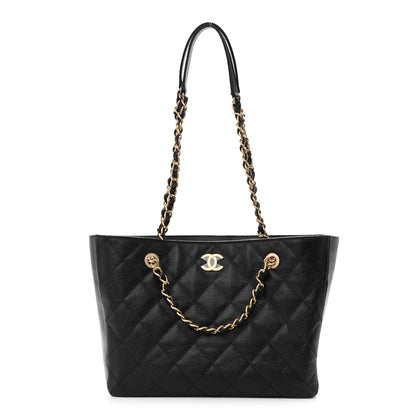 Chanel Caviar Quilted Small Shopping Tote Black 1 of 9