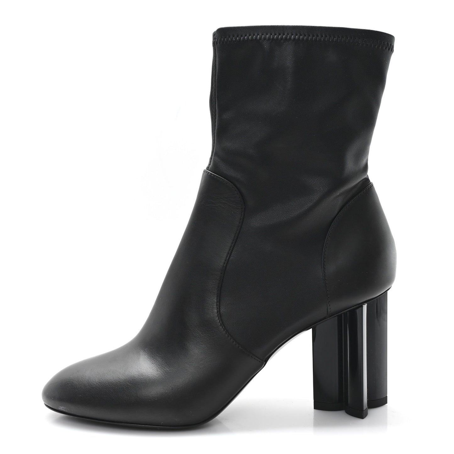 Calfskin Uniformes Silhouette Ankle Boots 38.5 Black