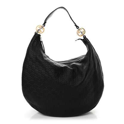 Gucci Guccissima Large GG Twins Hobo Black 1 of 14
