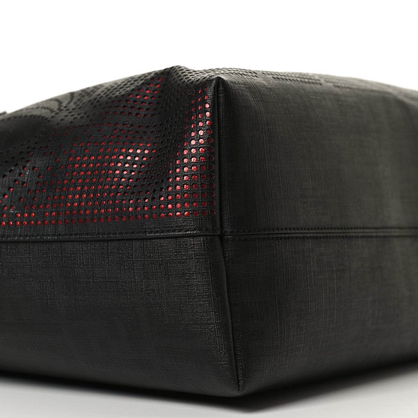 Zucca Lampo Studded Medium Roll Tote Black Rosso