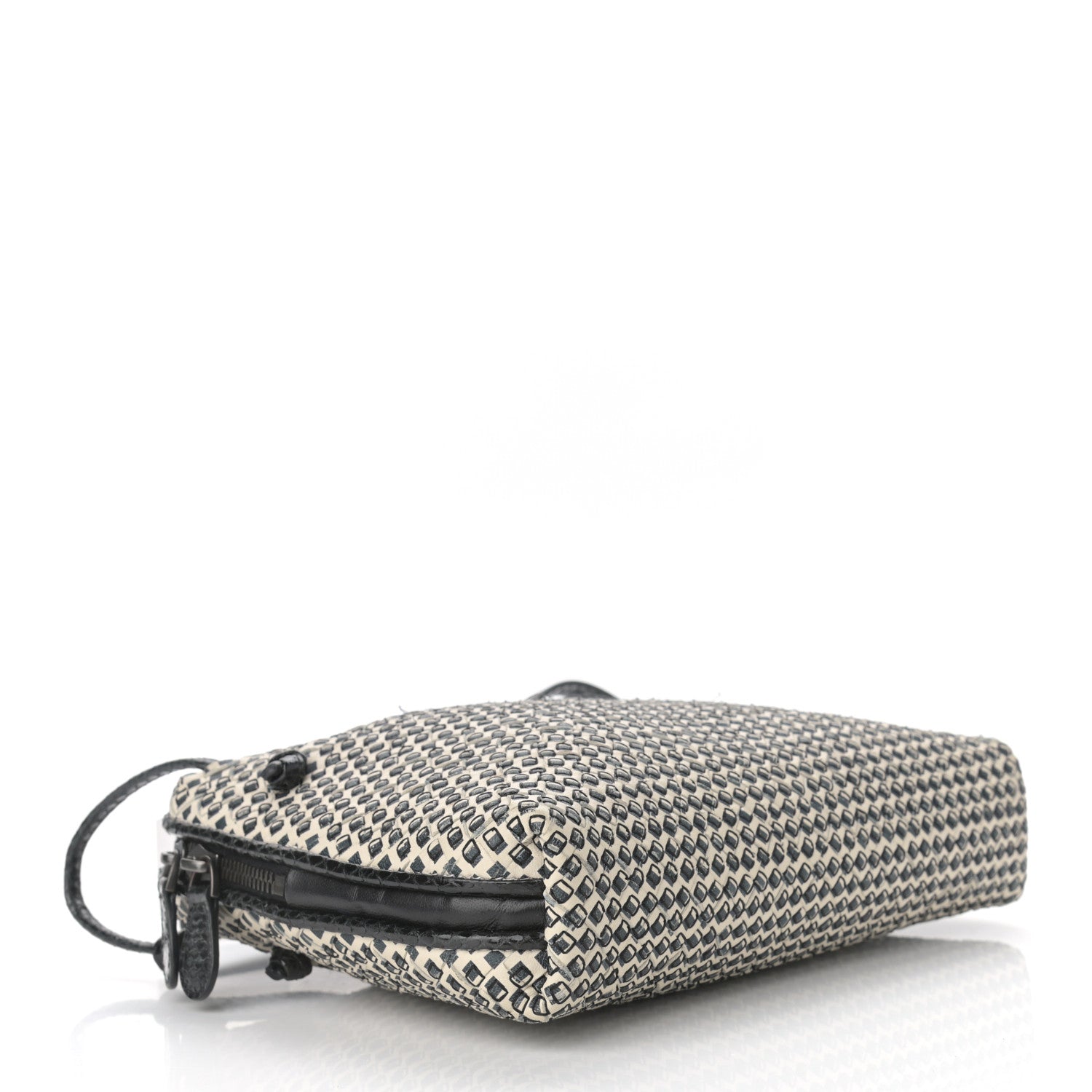 Bottega Veneta Nappa Ayers Cravaterria Intrecciato Nodini Bag Off White Black 4 of 10
