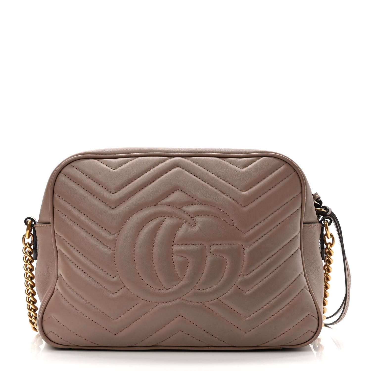 Gucci Calfskin Matelasse Medium GG Marmont Chain Shoulder Bag Porcelain Rose 11 of 11