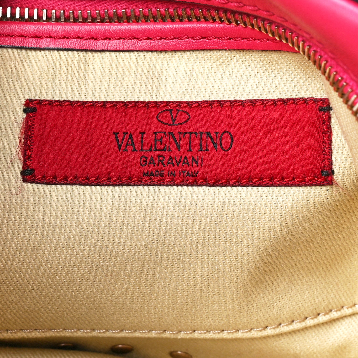 Valentino Garavani Calfskin Rockstud Camera Crossbody Bag Deep Fuxia 6 of 13