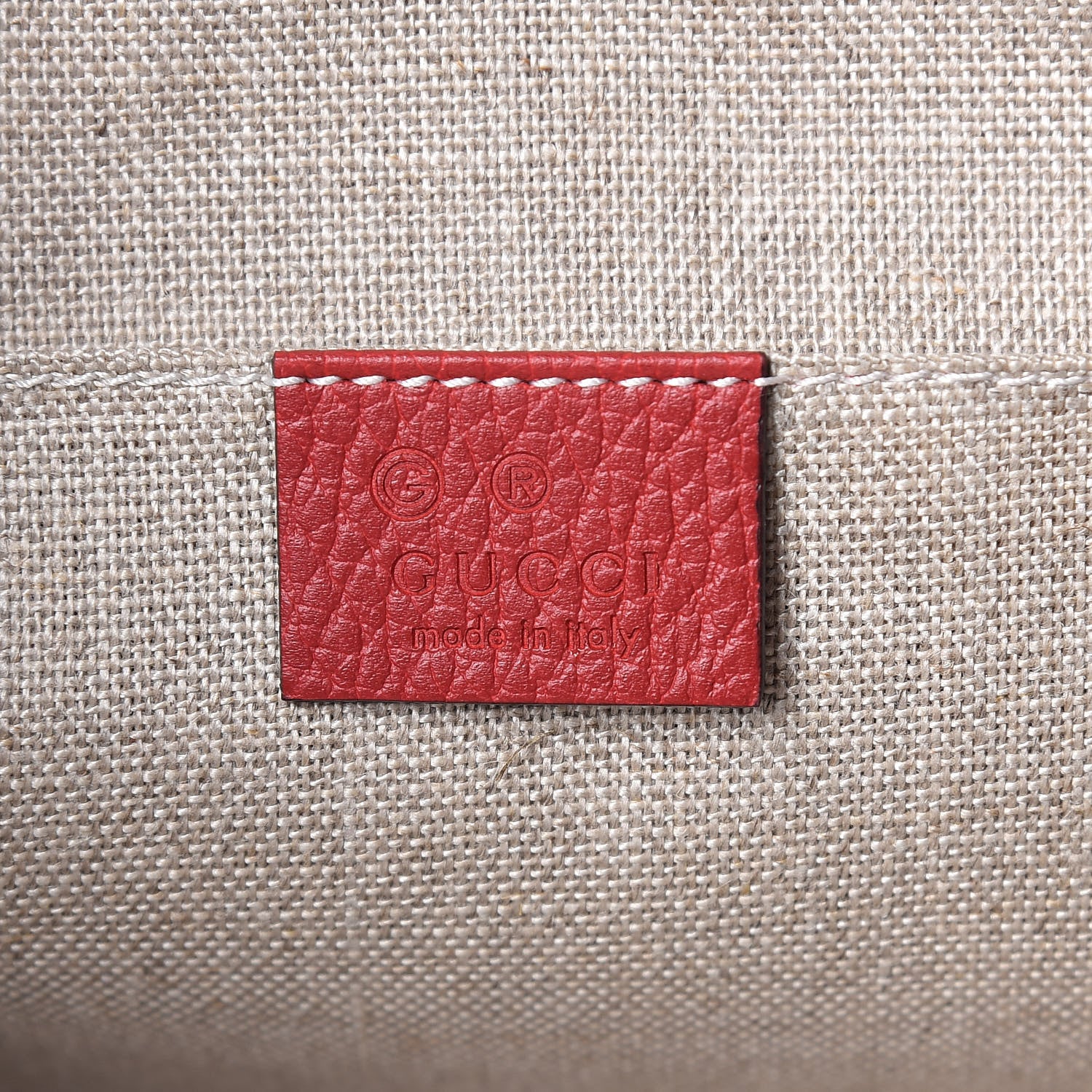 Gucci Calfskin Large Bamboo Clutch Red 6 of 8