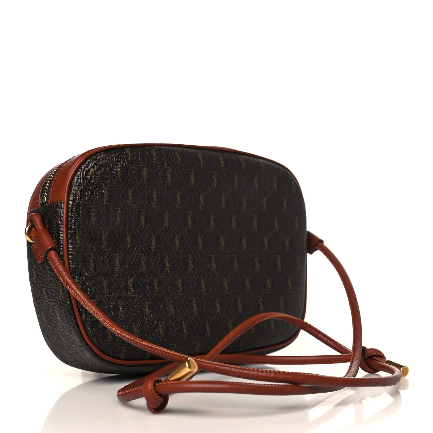 Saint Laurent Canvas Smooth Calfskin Le Monogramme Small Camera Bag Chestnut 3 of 9