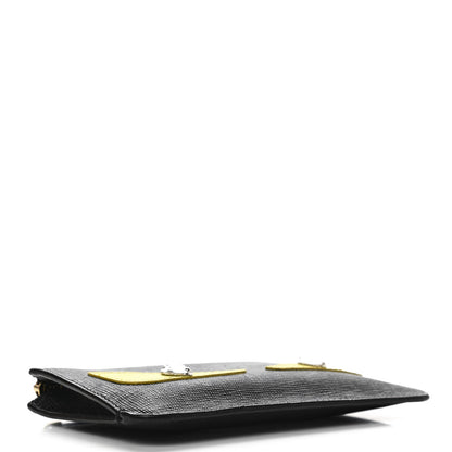 Fendi Vitello Elite Crystal Monster Eyes Coin Pouch Key Case Black Cedro 4 of 8