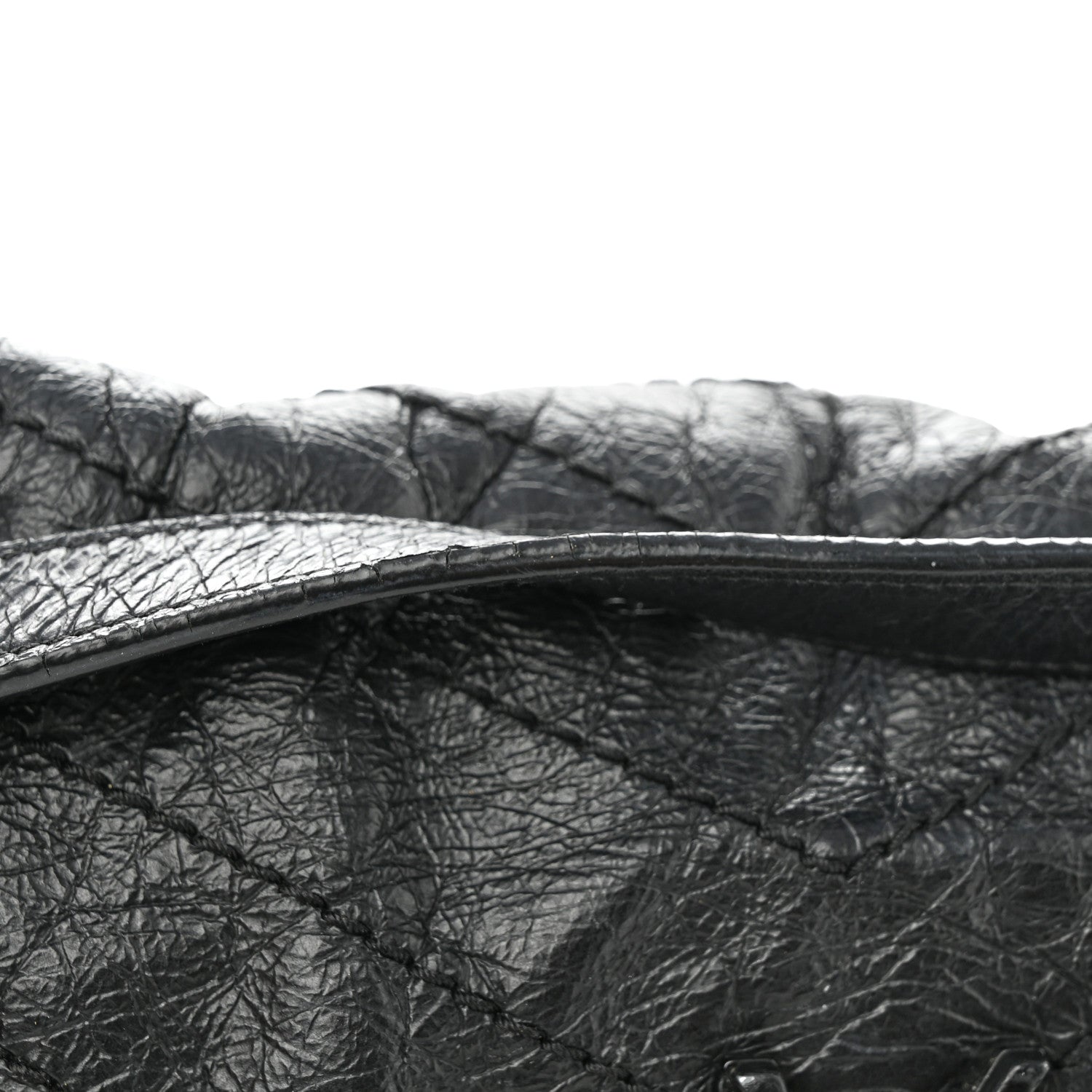 Saint Laurent Crinkled Calfskin Matelasse Monogram Large Niki Chain Satchel Black 11 of 12