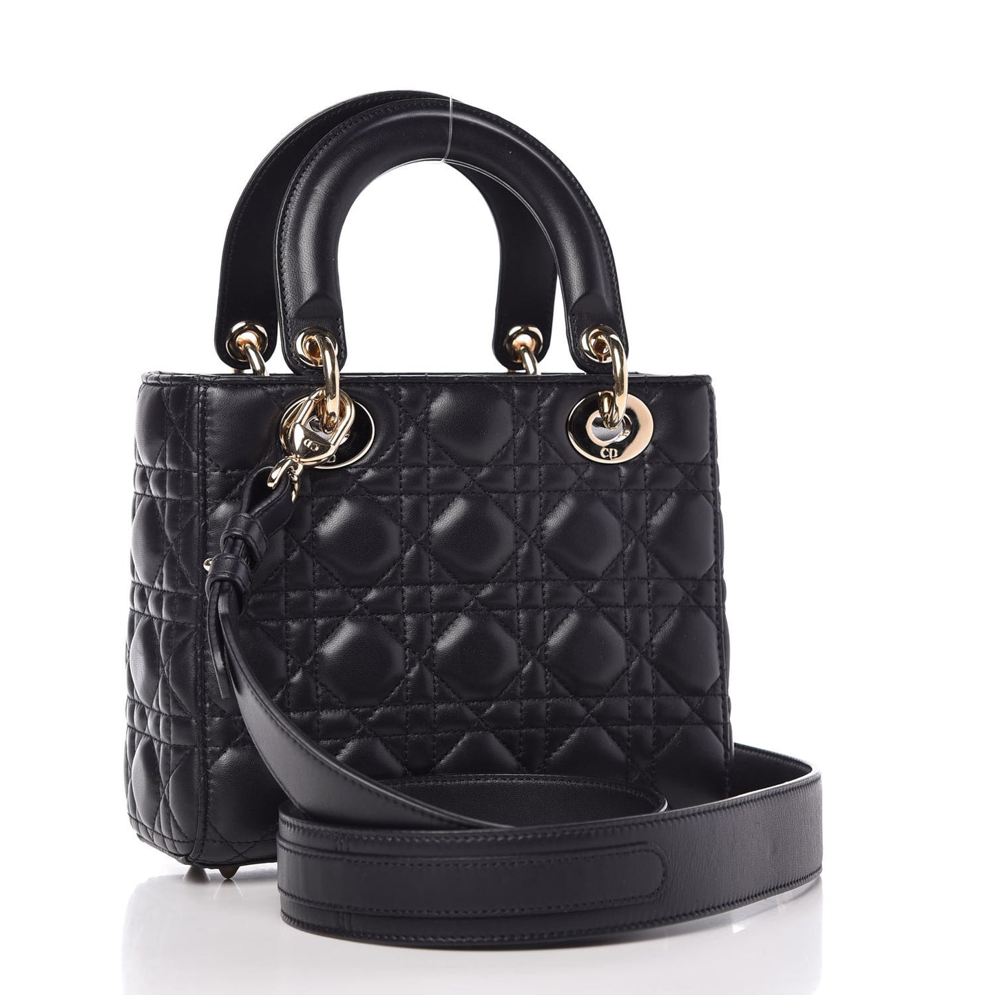Lambskin Cannage Small Lucky Badges My Lady Dior Navy