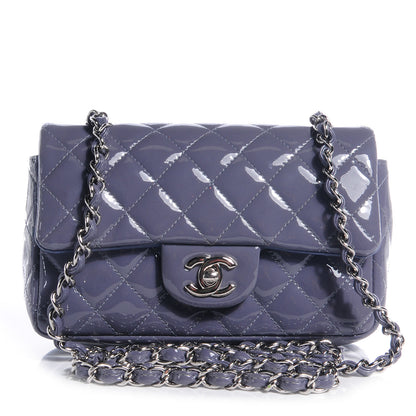 Chanel Patent Quilted Mini Flap Lavender 1 of 10