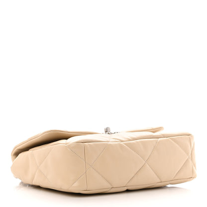 Chanel Lambskin Quilted Large Chanel 19 Flap Beige 4 of 12