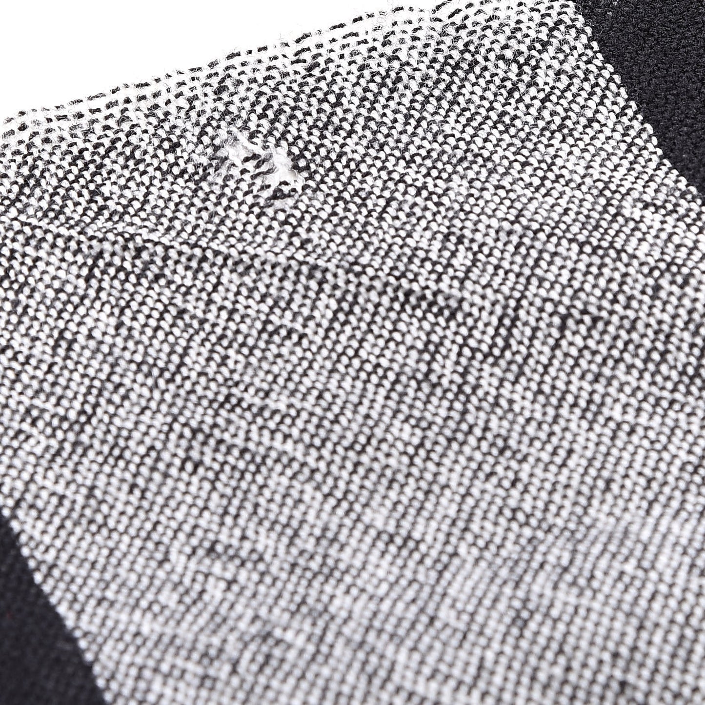 Merino Wool House Check Square Scarf Black
