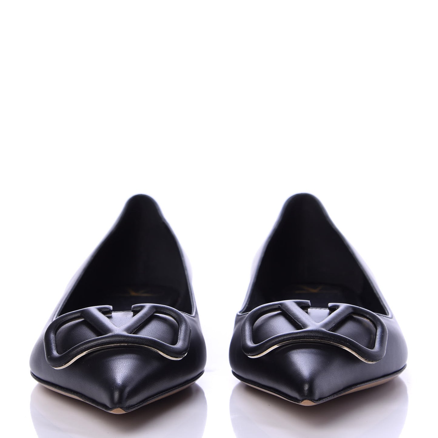 Nappa Vlogo Flats 38.5 Black
