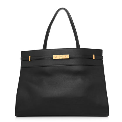 Saint Laurent SAINT LAURENT Calfskin Large Manhattan Shopper Tote Black 1 of 11