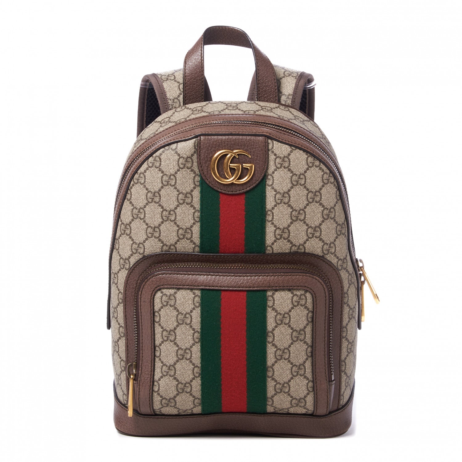 Gucci GG Supreme Monogram Calfskin Web Small Ophidia Day Backpack Beige Ebony New Acero 1 of 9