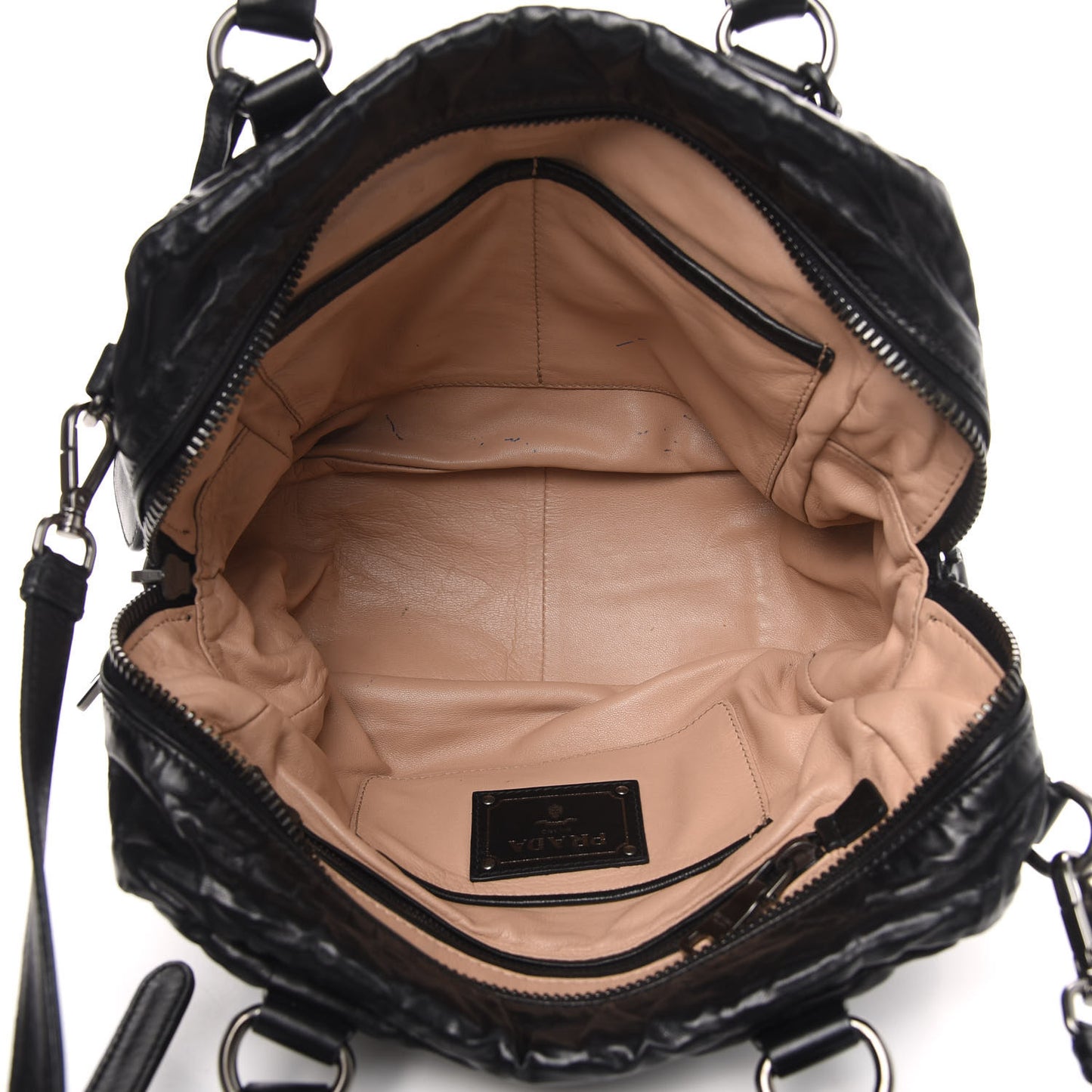 Nappa Antique Shoulder Bag Black