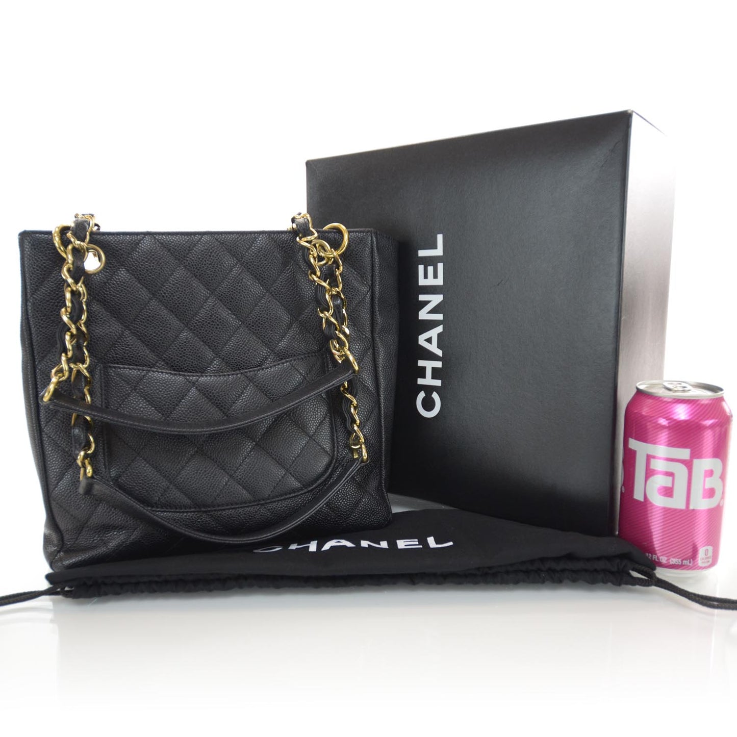 Caviar Petit Shopping Tote PST Black