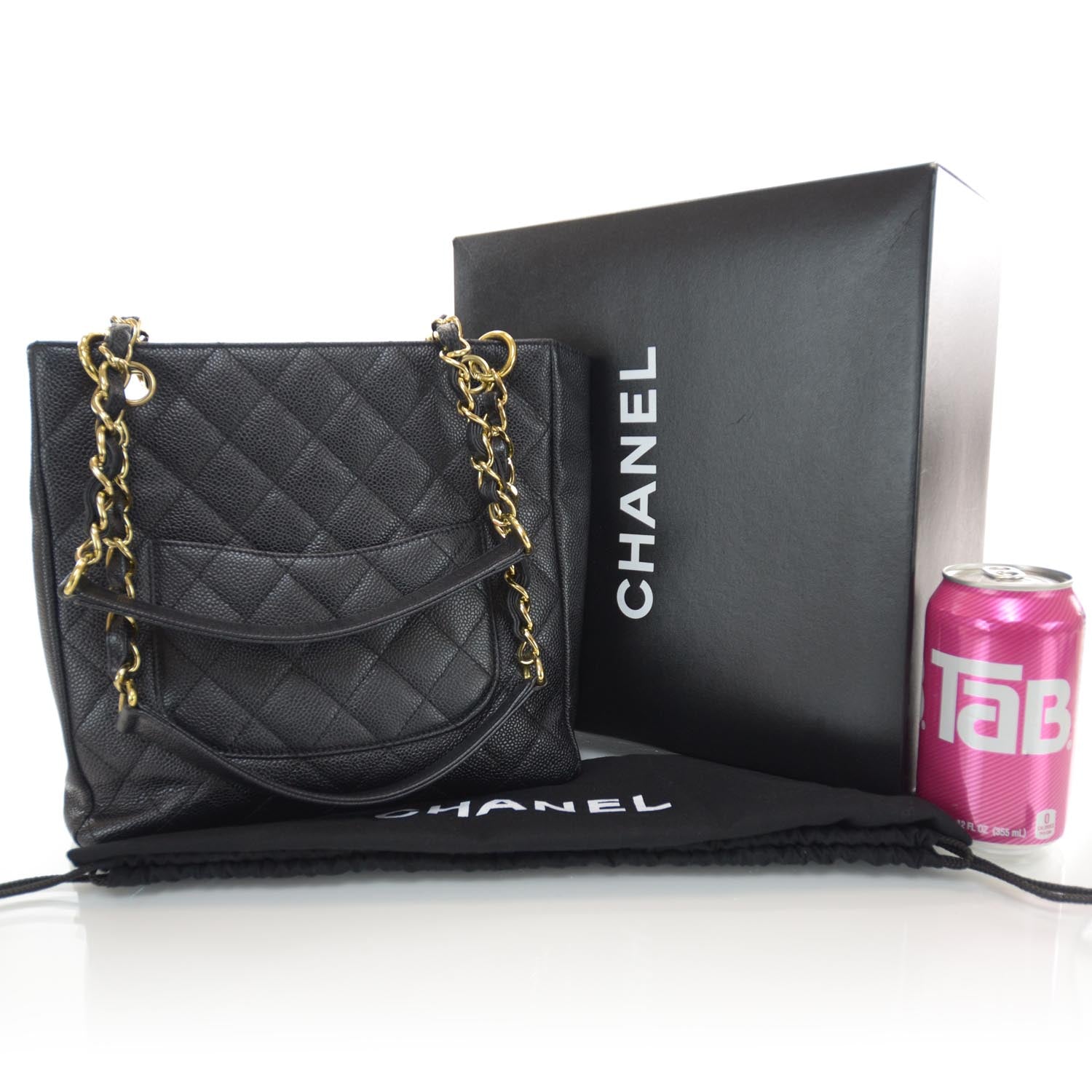 Chanel Caviar Petit Shopping Tote PST Black 3 of 9