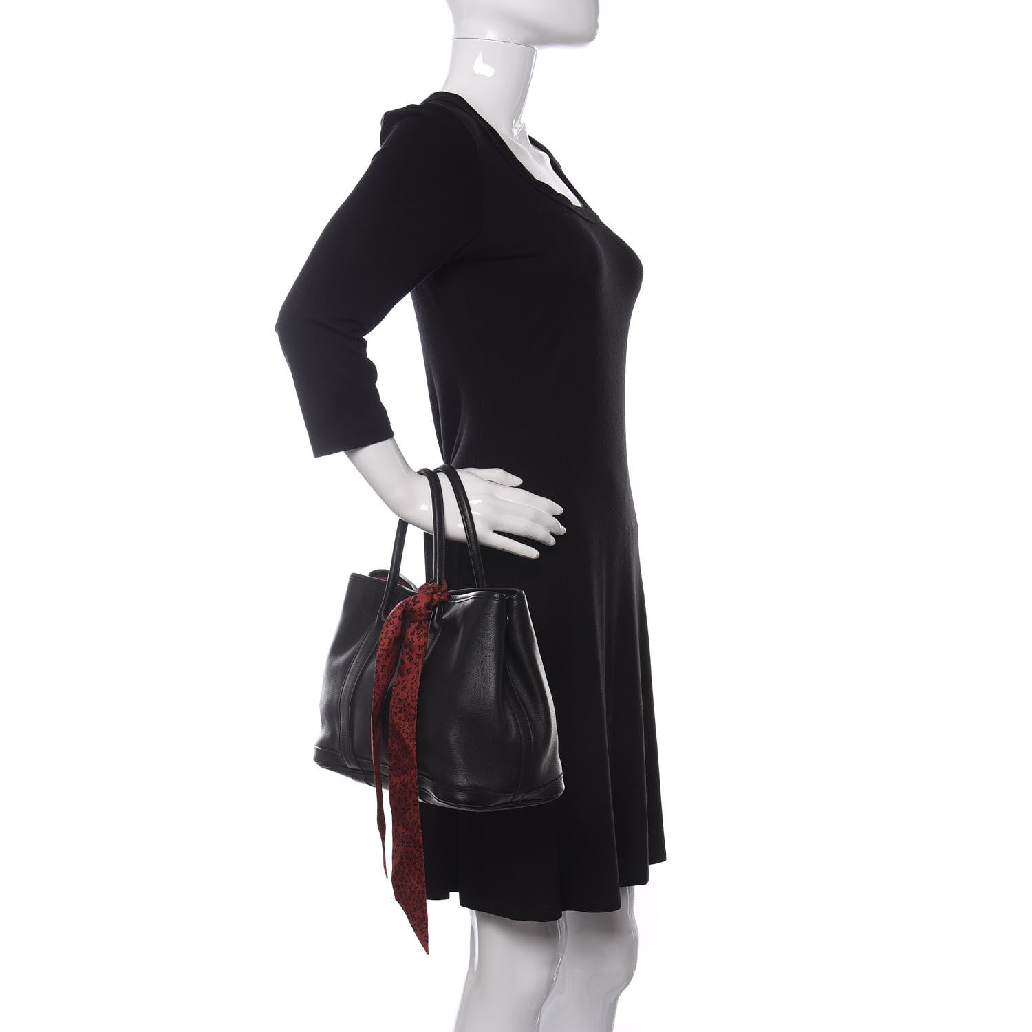 Hermes Swift Scattered Letters Twilly Garden Party TPM Black 2 of 10