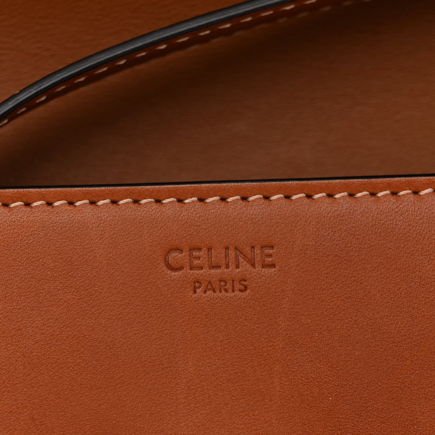 Celine Natural Calfskin Triomphe Shoulder Bag Tan 6 of 10