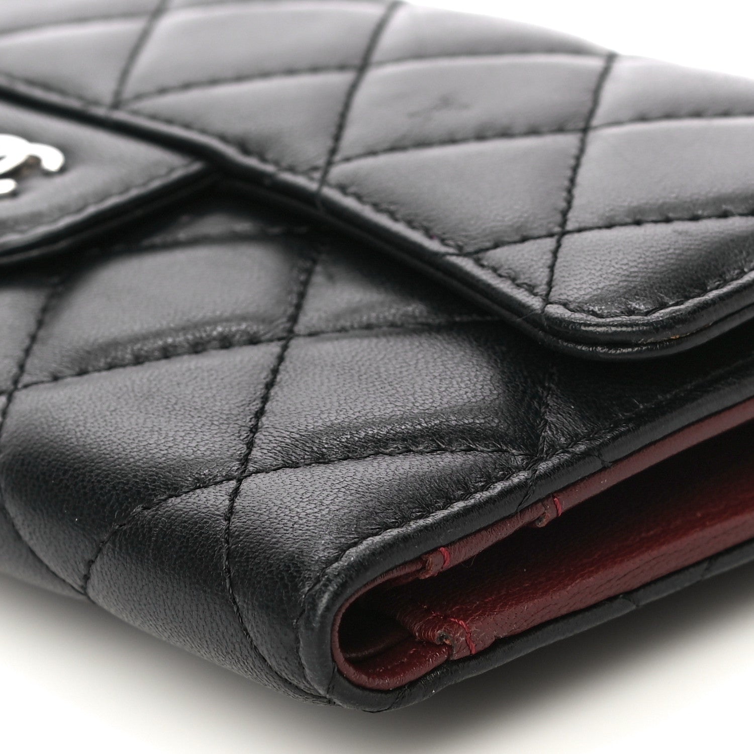 Chanel Lambskin Quilted Large Gusset Flap Wallet Black 11 of 24