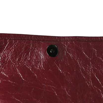 Saint Laurent Crinkled Calfskin Matelasse Monogram Large Niki Chain Satchel Rouge Legion 19 of 21