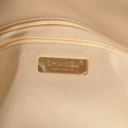 Chanel Lambskin Quilted Large Chanel 19 Flap Dark Beige 6 of 11