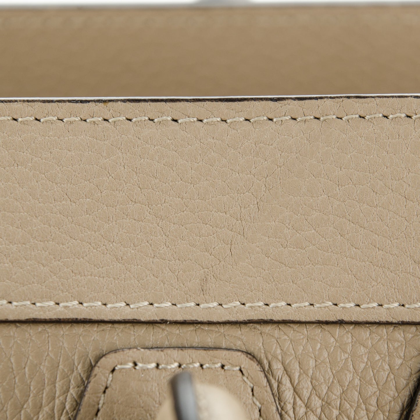 Drummed Calfskin Nano Luggage Dune