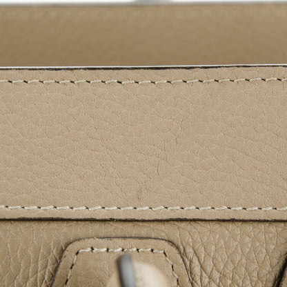 Celine Drummed Calfskin Nano Luggage Dune 8 of 9