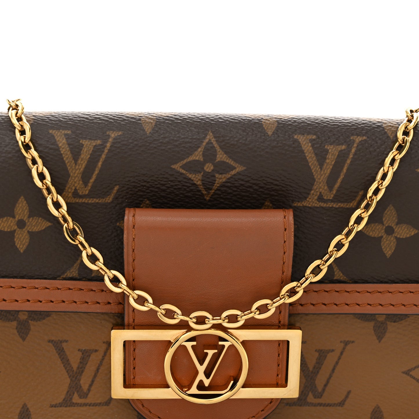 Reverse Monogram Dauphine Chain Wallet