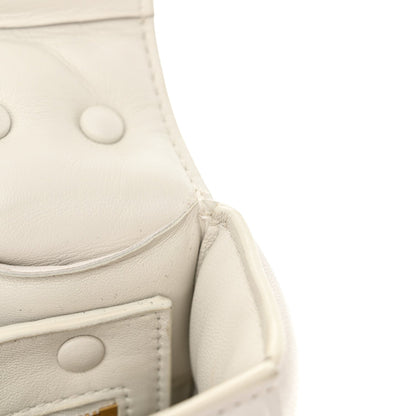 Bottega Veneta Lambskin Maxi Intreccio Padded Chain Cassette Crossbody Bag White 8 of 14