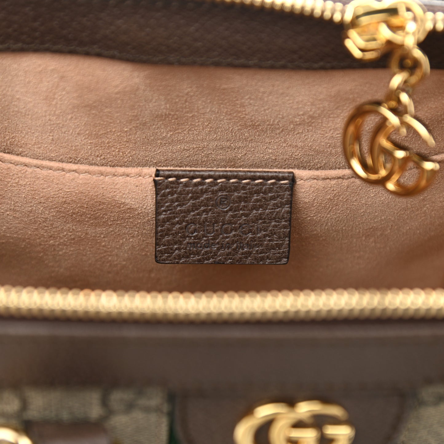 GG Supreme Monogram Small Ophidia Tote Bag Brown