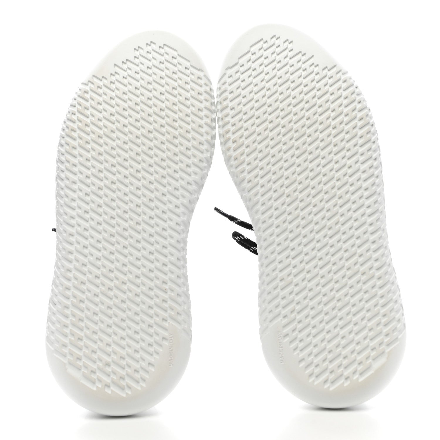 Hermes Technical Canvas Calfskin Womens Duel Sneakers 36 White Black 5 of 10