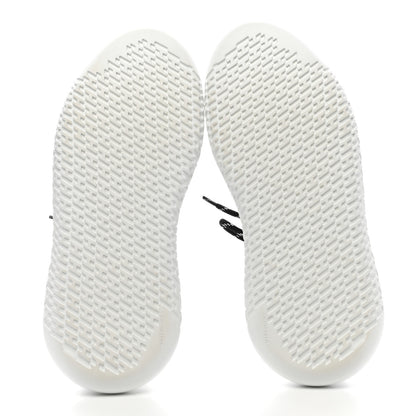 Hermes Technical Canvas Calfskin Womens Duel Sneakers 36 White Black 5 of 10