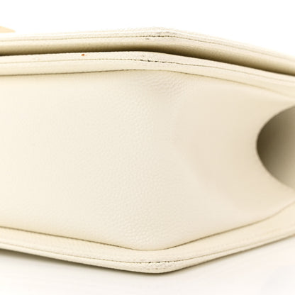 Chanel Caviar Quilted Medium Boy Flap White 10 of 13