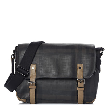 Burberry Smoked Check Grifford Messenger Bag Brown 1 of 18