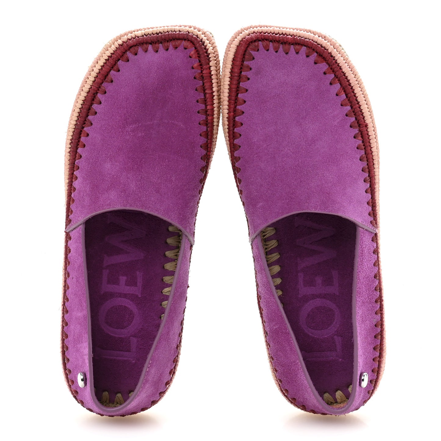 Suede Raffia Rio Slipper 38 Fuchsia