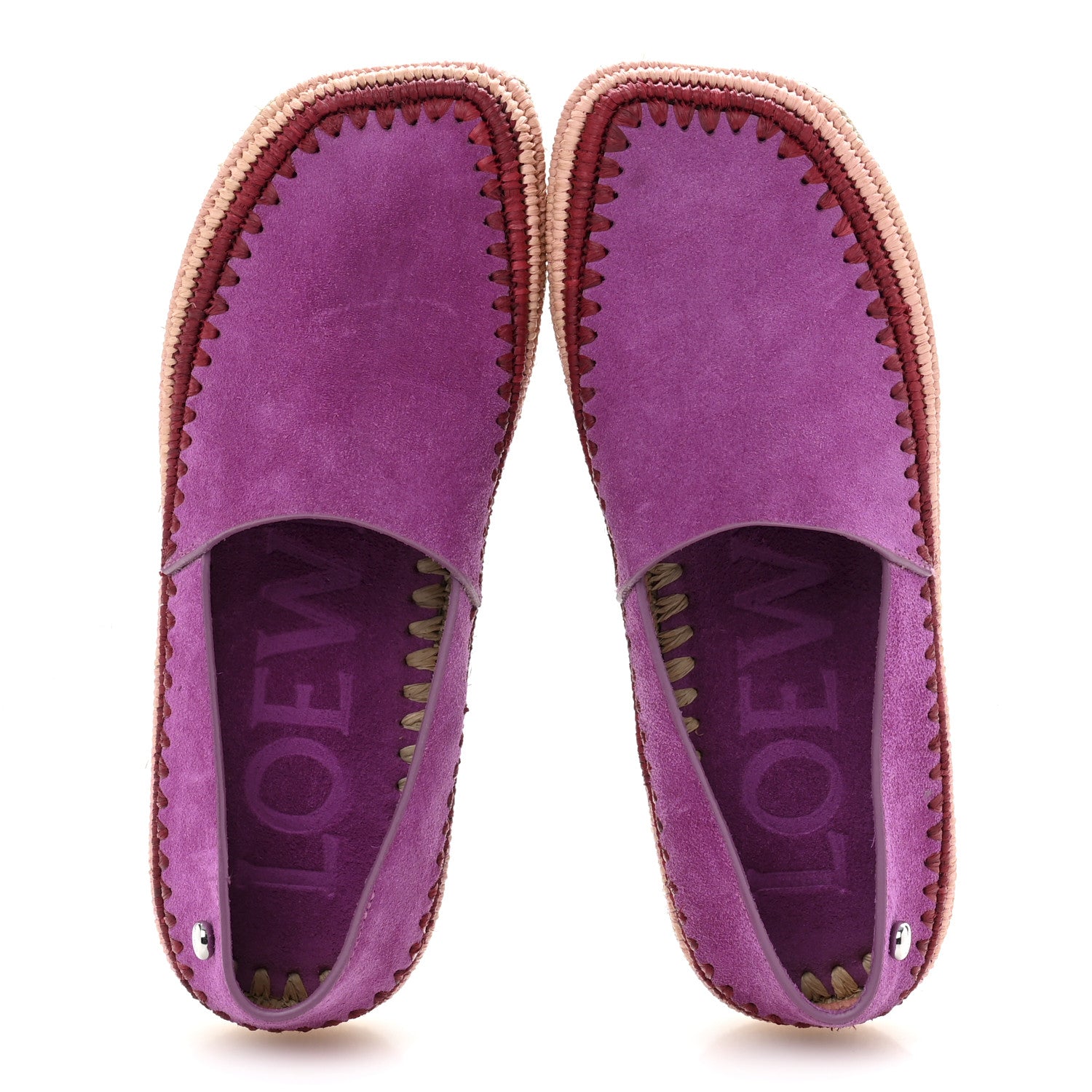 Loewe Suede Raffia Rio Slipper 38 Fuchsia 2 of 10