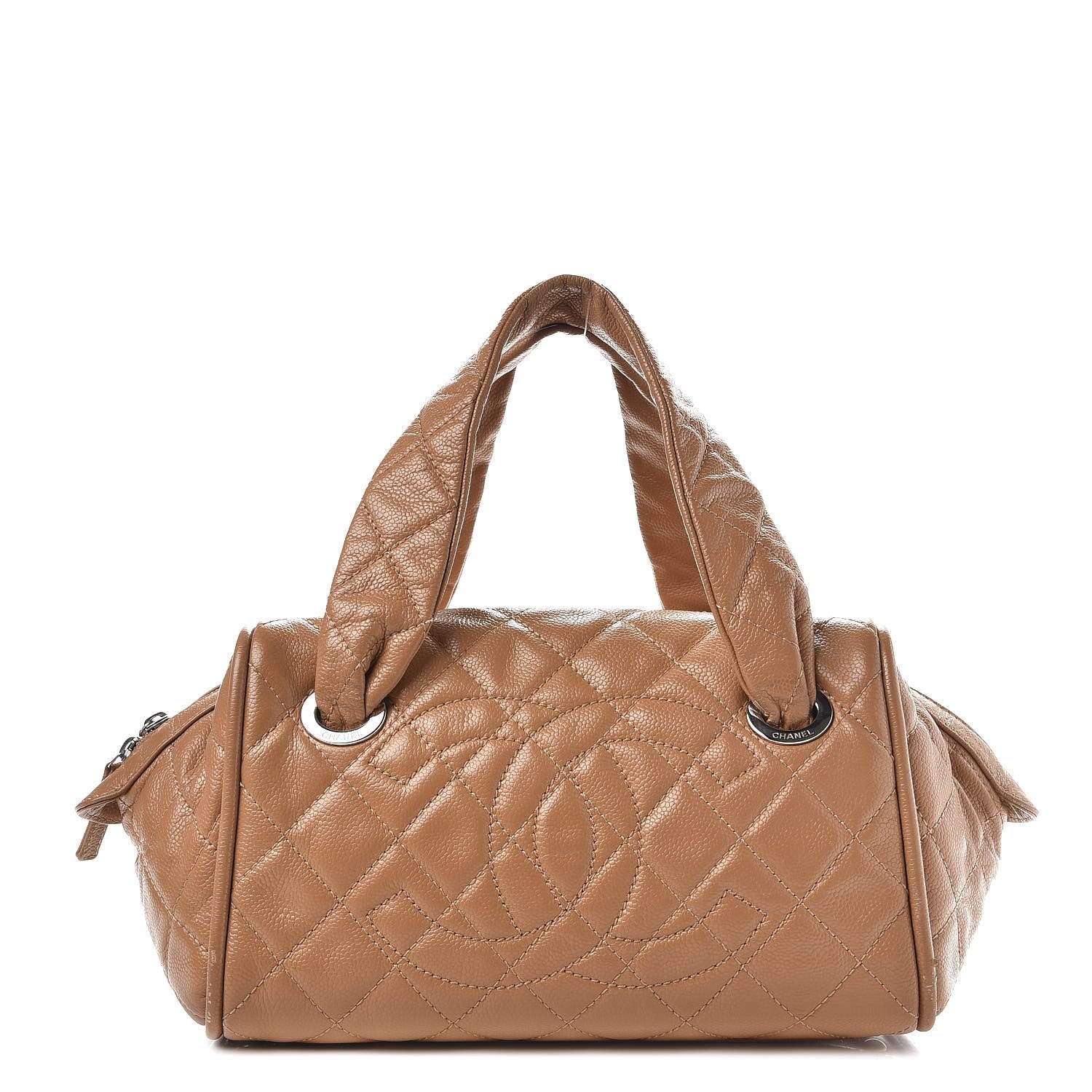 Chanel Caviar Quilted CC Timeless Bowler Dark Beige 1 of 7
